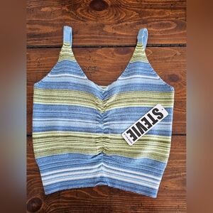 NWT Steve Madden Multicolor Striped Tank Top - Vacay! Size Large